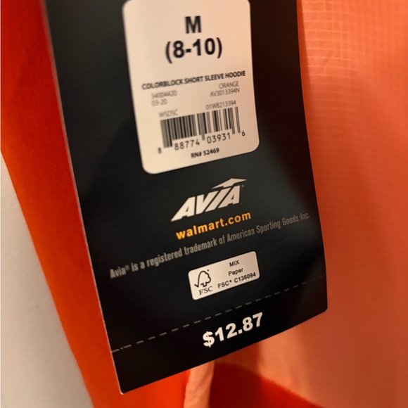 Avia Orange Colorblock Short Sleeve Hoodie & Shorts - Picture 4 of 8